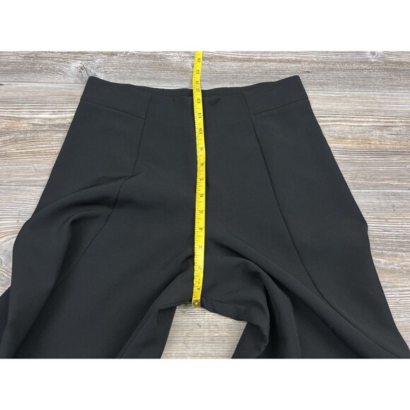 Christina Karen Flared Leg Trousers Black Cropped Minimalist Modern Chic Size XS - Picture 11 of 16